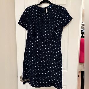 Blue & White Polka Dot Dress